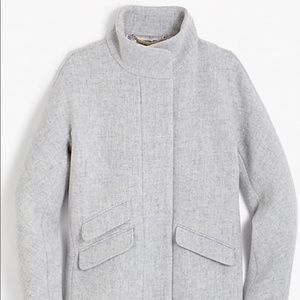 NWT J. Crew Cocoon Coat size 6 - Heather Dusk